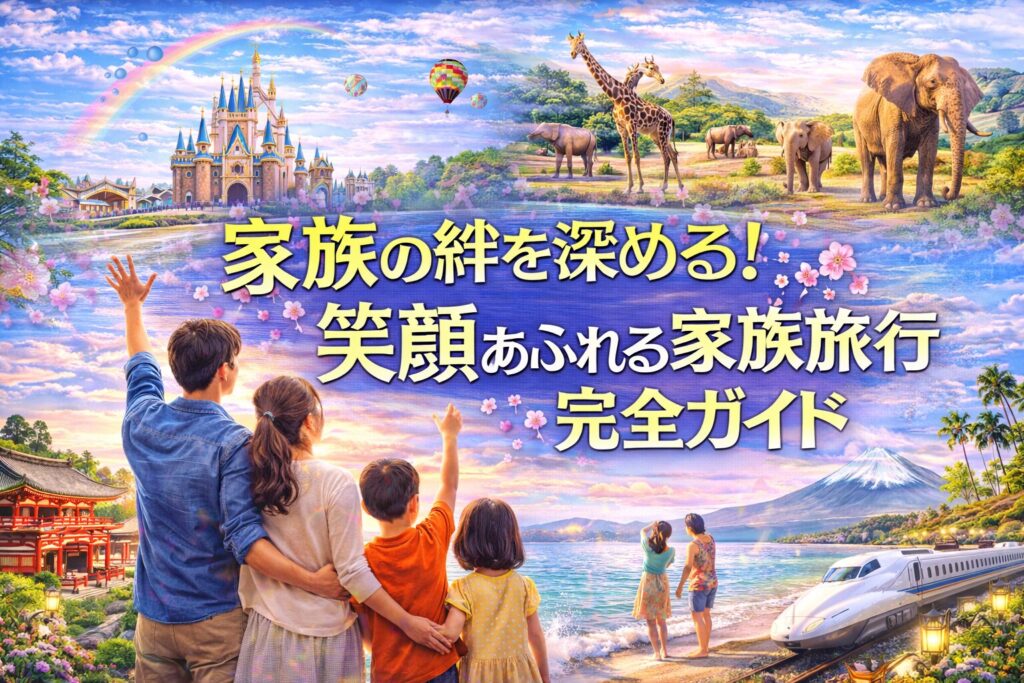家族旅行完全ガイドのアイキャッチ画像（家族で楽しむ旅行や観光のイメージ）