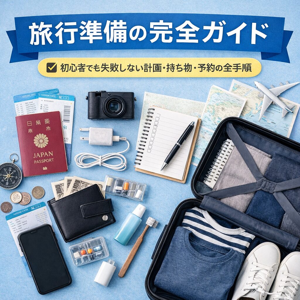 旅行準備の完全ガイド｜初心者でも失敗しない計画・持ち物・予約の手順