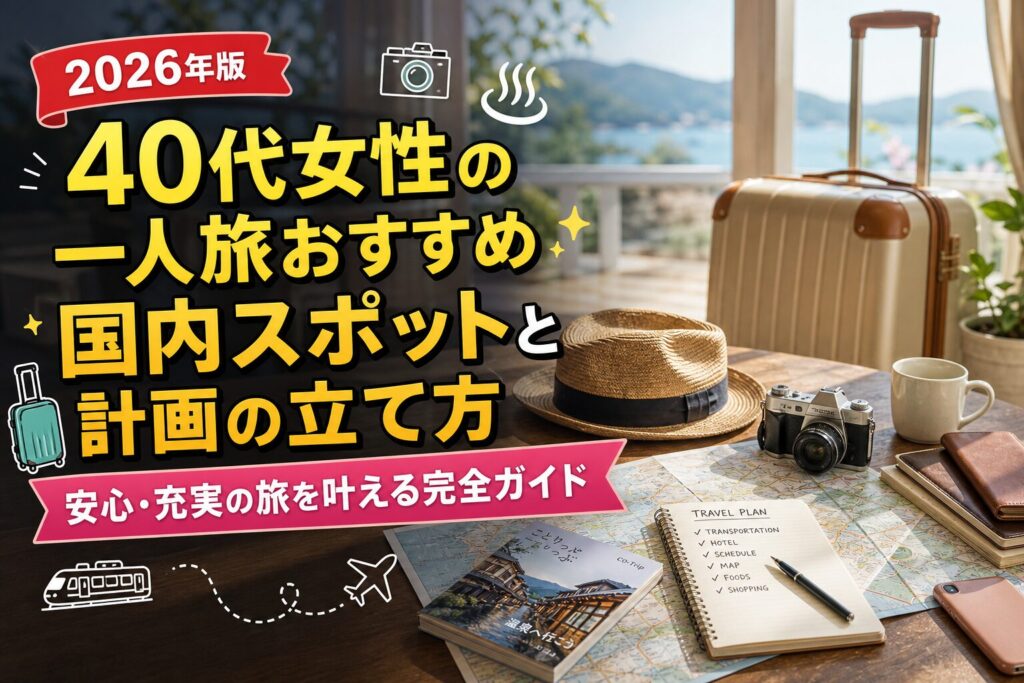 40代女性の一人旅おすすめ国内スポットと計画の立て方のアイキャッチ画像