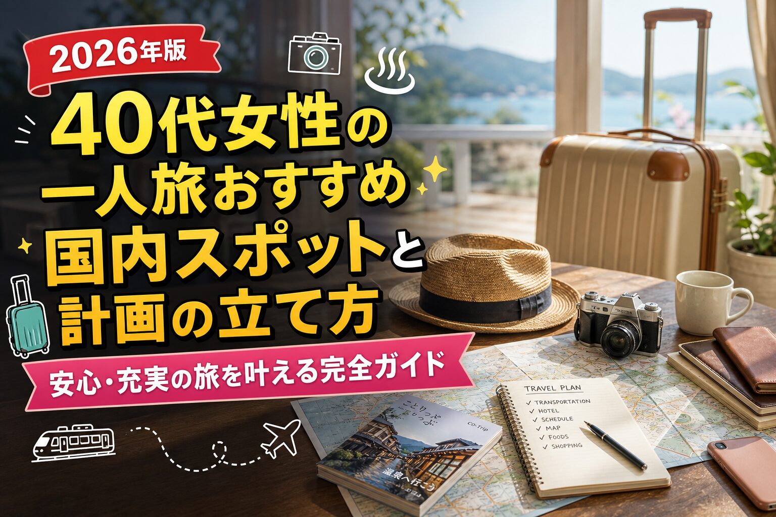 40代女性の一人旅おすすめ国内スポットと計画の立て方のアイキャッチ画像