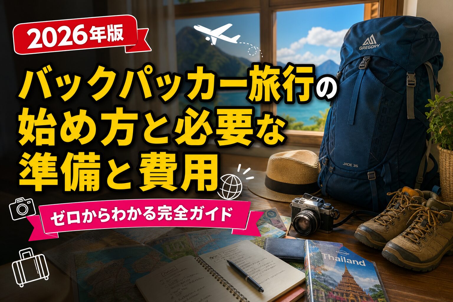 バックパッカー旅行の始め方と必要な準備と費用のアイキャッチ画像
