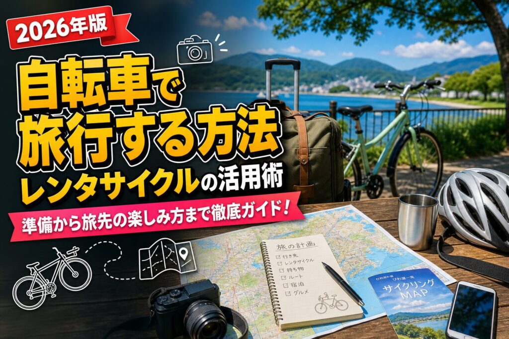 自転車で旅行する方法｜レンタサイクルの活用術のアイキャッチ画像
