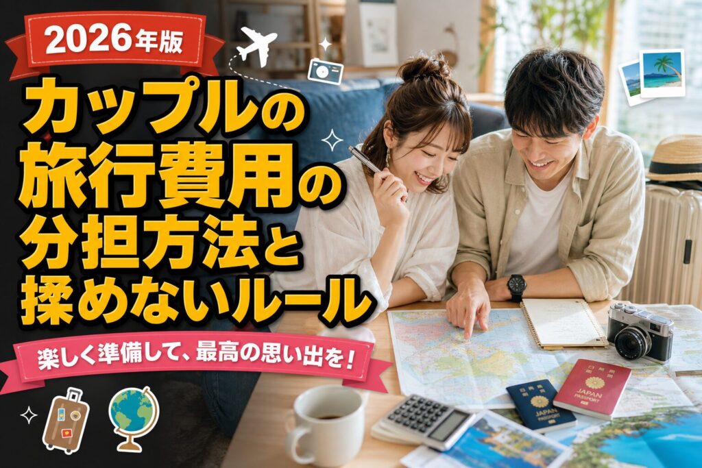 カップルの旅行費用の分担方法と揉めないルールのアイキャッチ画像