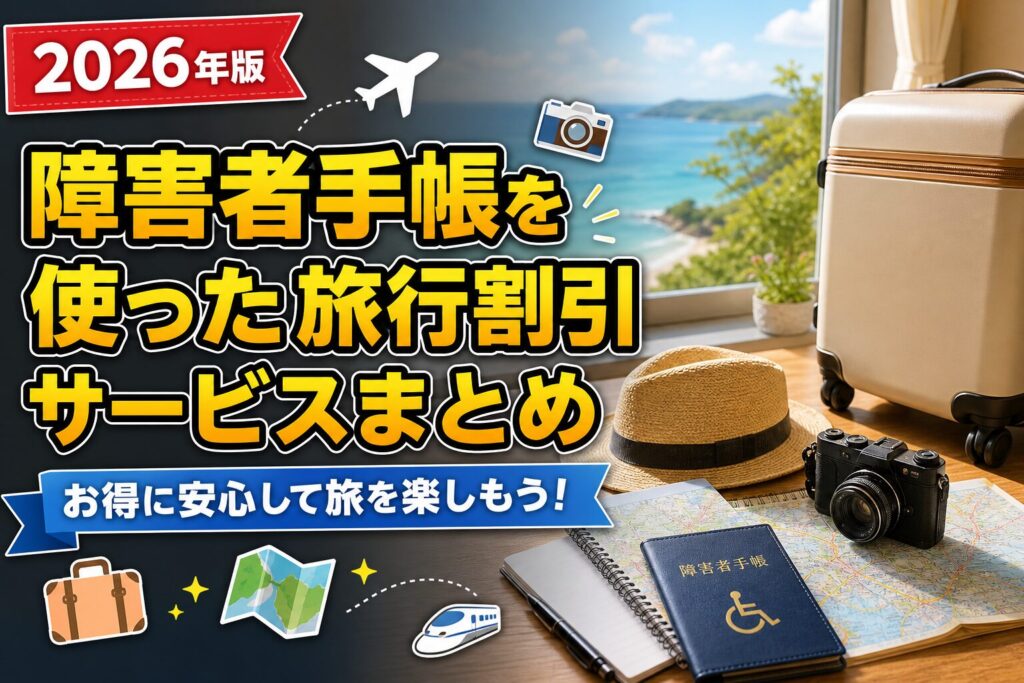 障害者手帳を使った旅行割引サービスまとめのアイキャッチ画像