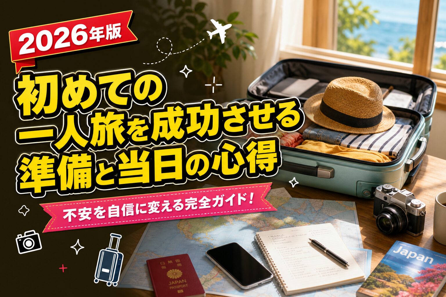 初めての一人旅を成功させる準備と当日の心得のアイキャッチ画像