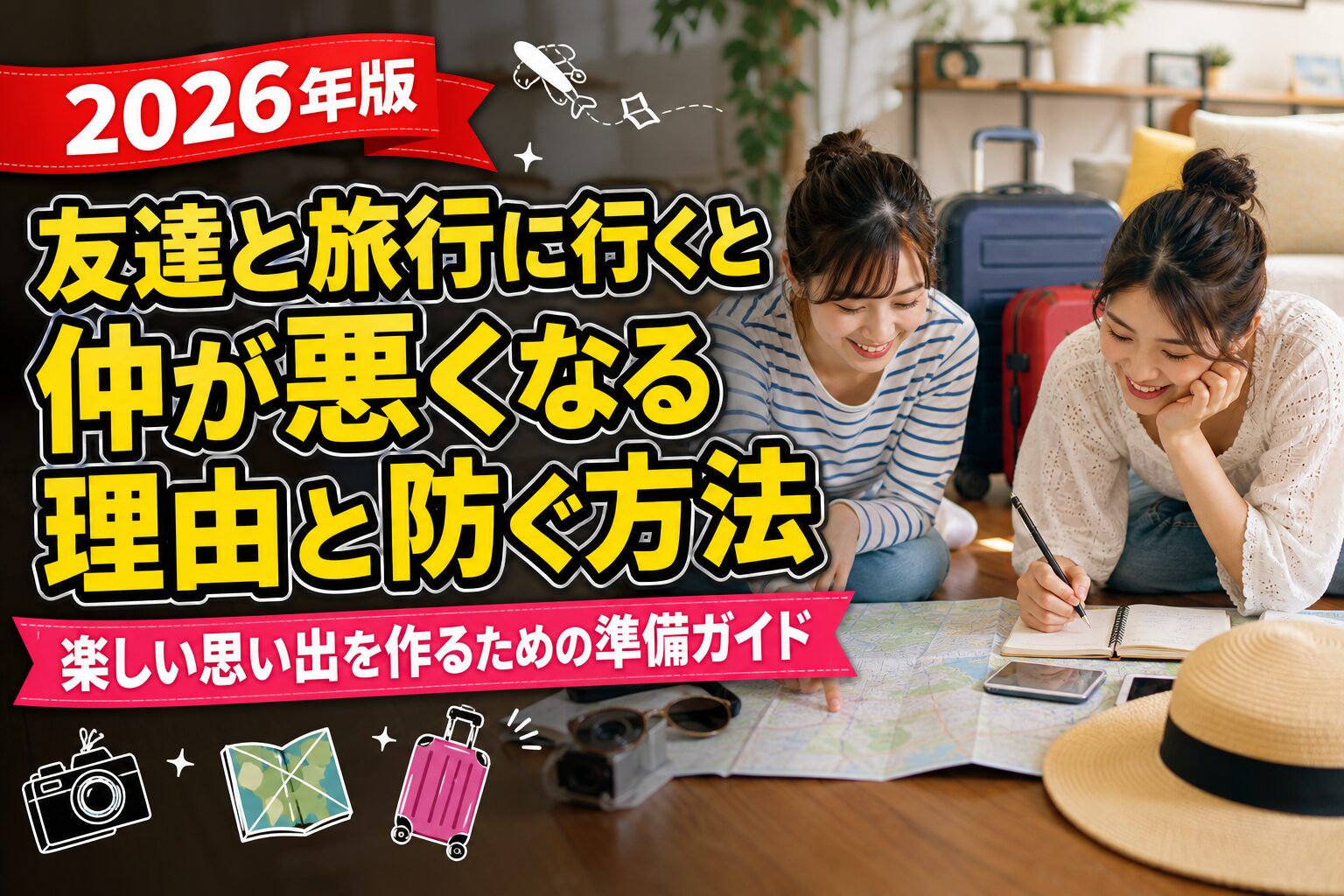 友達と旅行に行くと仲が悪くなる理由と防ぐ方法のアイキャッチ画像