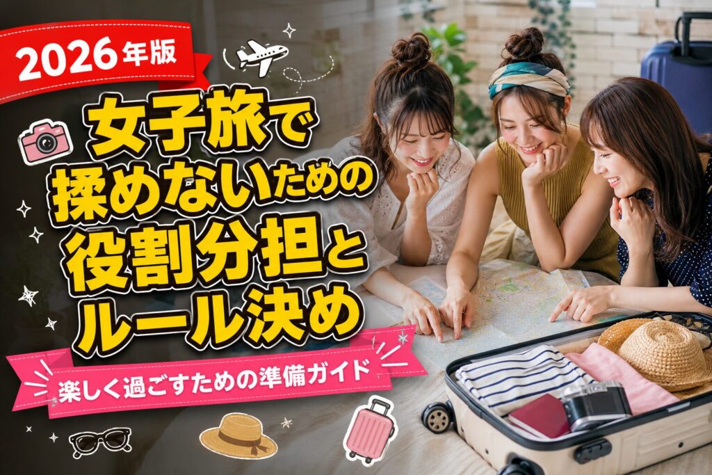 女子旅で揉めないための役割分担とルール決めのアイキャッチ画像
