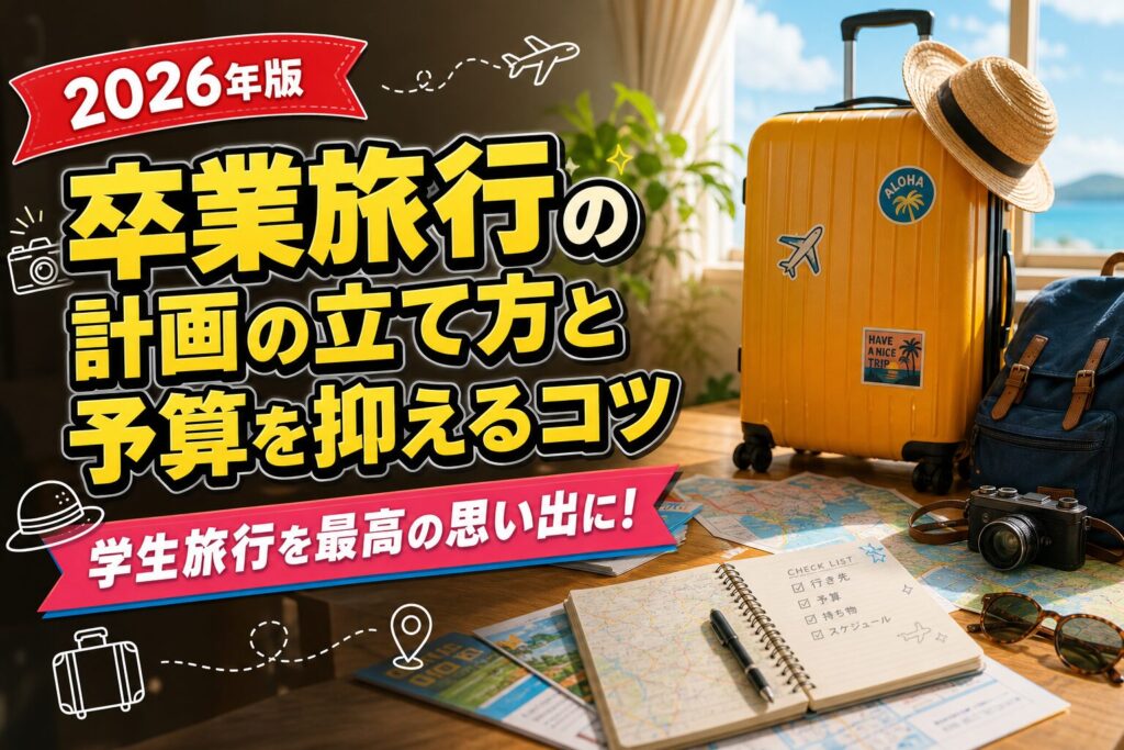 卒業旅行の計画の立て方と予算を抑えるコツのアイキャッチ画像
