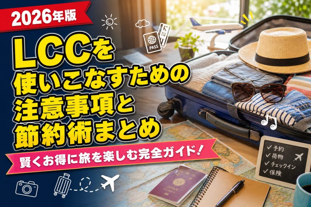 LCCを使いこなすための注意事項と節約術まとめのアイキャッチ画像