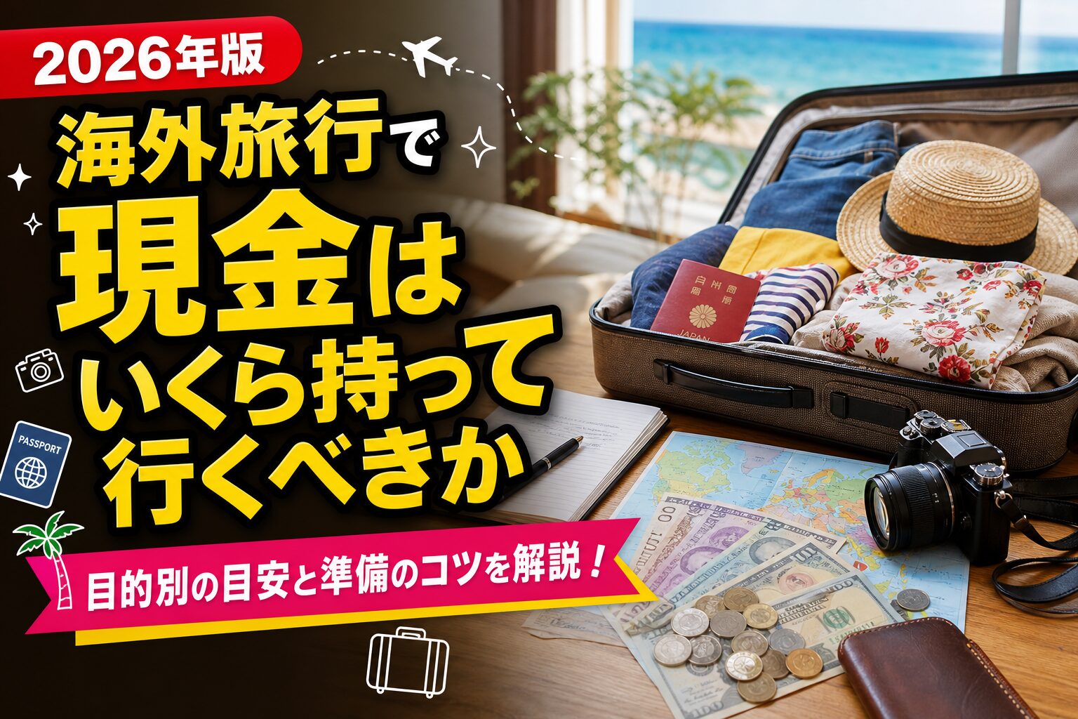海外旅行で現金はいくら持って行くべきかのアイキャッチ画像
