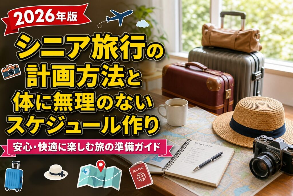 シニア旅行の計画方法と体に無理のないスケジュール作りのアイキャッチ画像