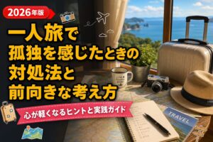 一人旅で孤独を感じたときの対処法と前向きな考え方のアイキャッチ画像