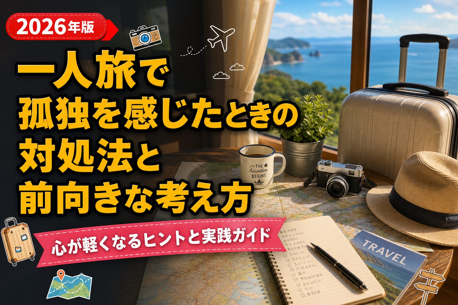 一人旅で孤独を感じたときの対処法と前向きな考え方のアイキャッチ画像