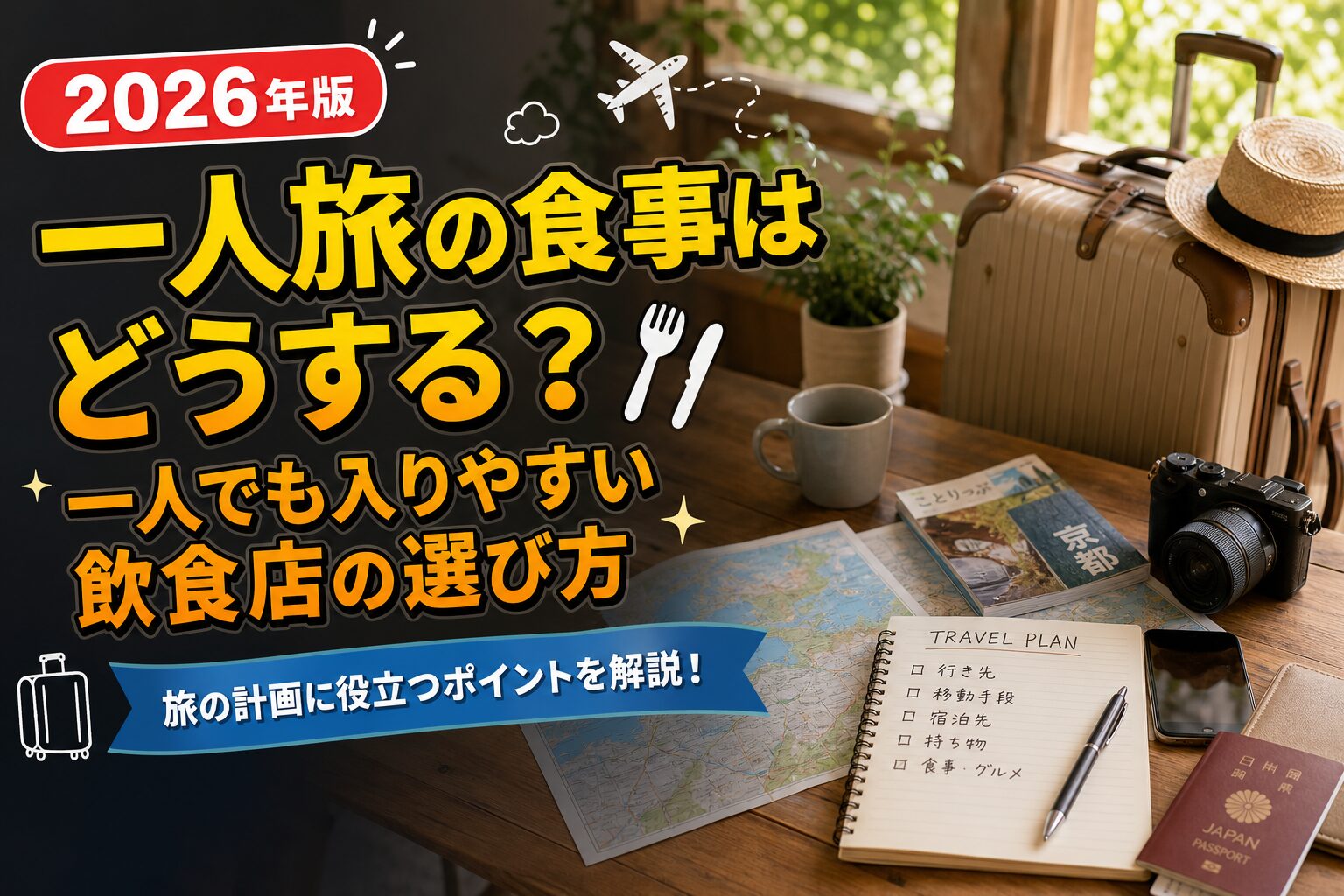 一人旅の食事はどうする?一人でも入りやすい飲食店の選び方のアイキャッチ画像