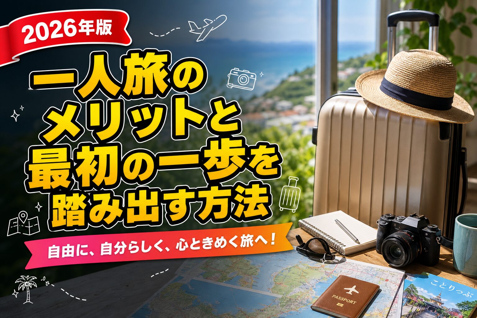 一人旅のメリットと最初の一歩を踏み出す方法のアイキャッチ画像