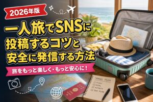 一人旅でSNSに投稿するコツと安全に発信する方法のアイキャッチ画像