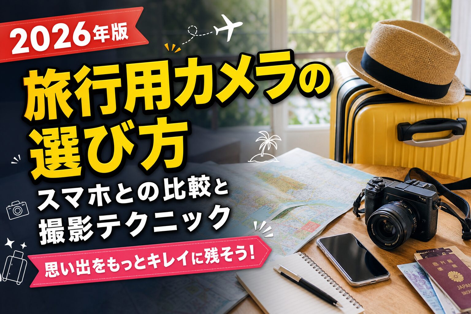 旅行用カメラの選び方|スマホとの比較と撮影テクニックのアイキャッチ画像