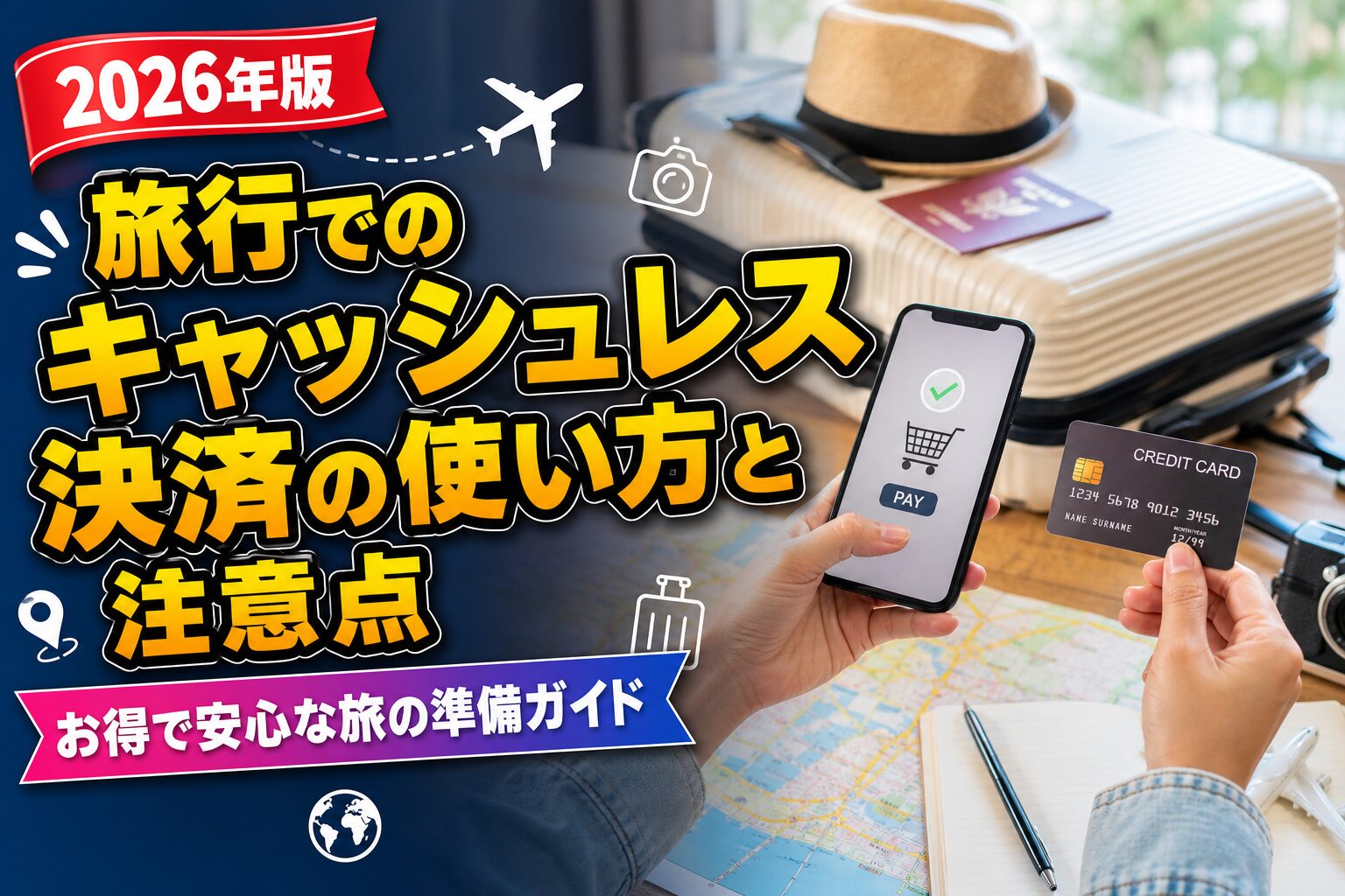 旅行でのキャッシュレス決済の使い方と注意点のアイキャッチ画像