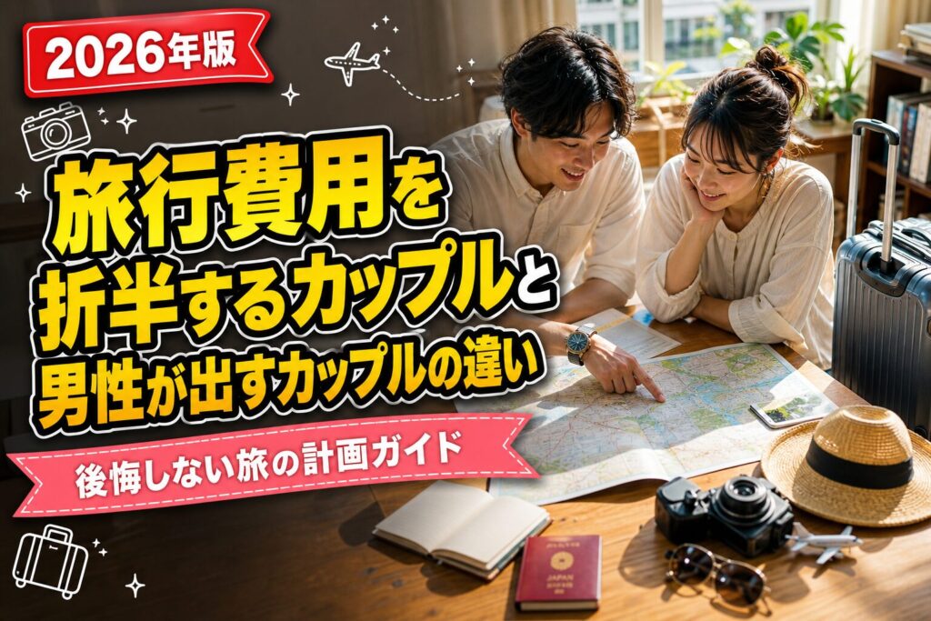 旅行費用を折半するカップルと男性が出すカップルの違いのアイキャッチ画像