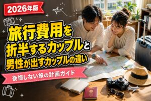 旅行費用を折半するカップルと男性が出すカップルの違いのアイキャッチ画像