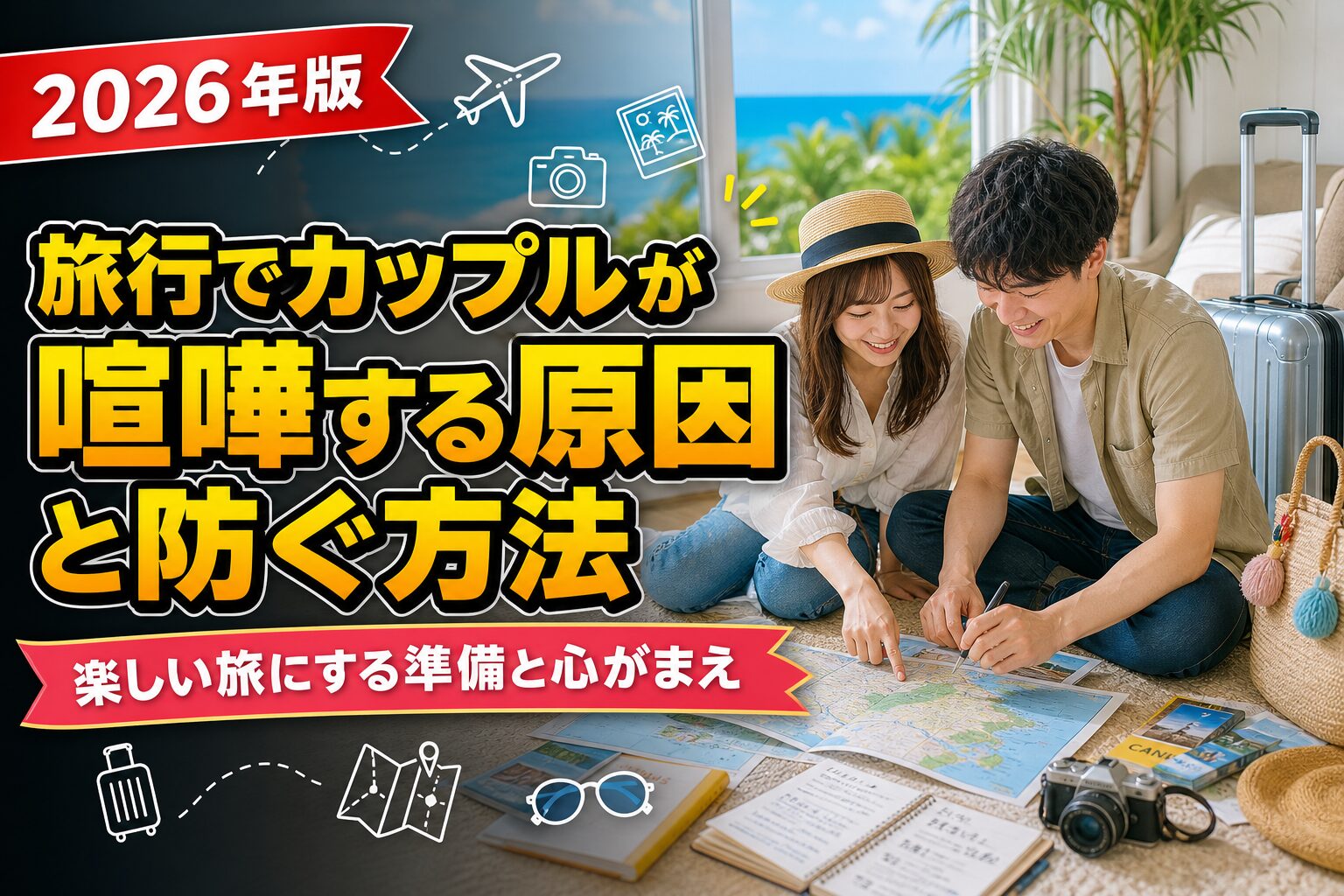 旅行でカップルが喧嘩する原因と防ぐ方法のアイキャッチ画像