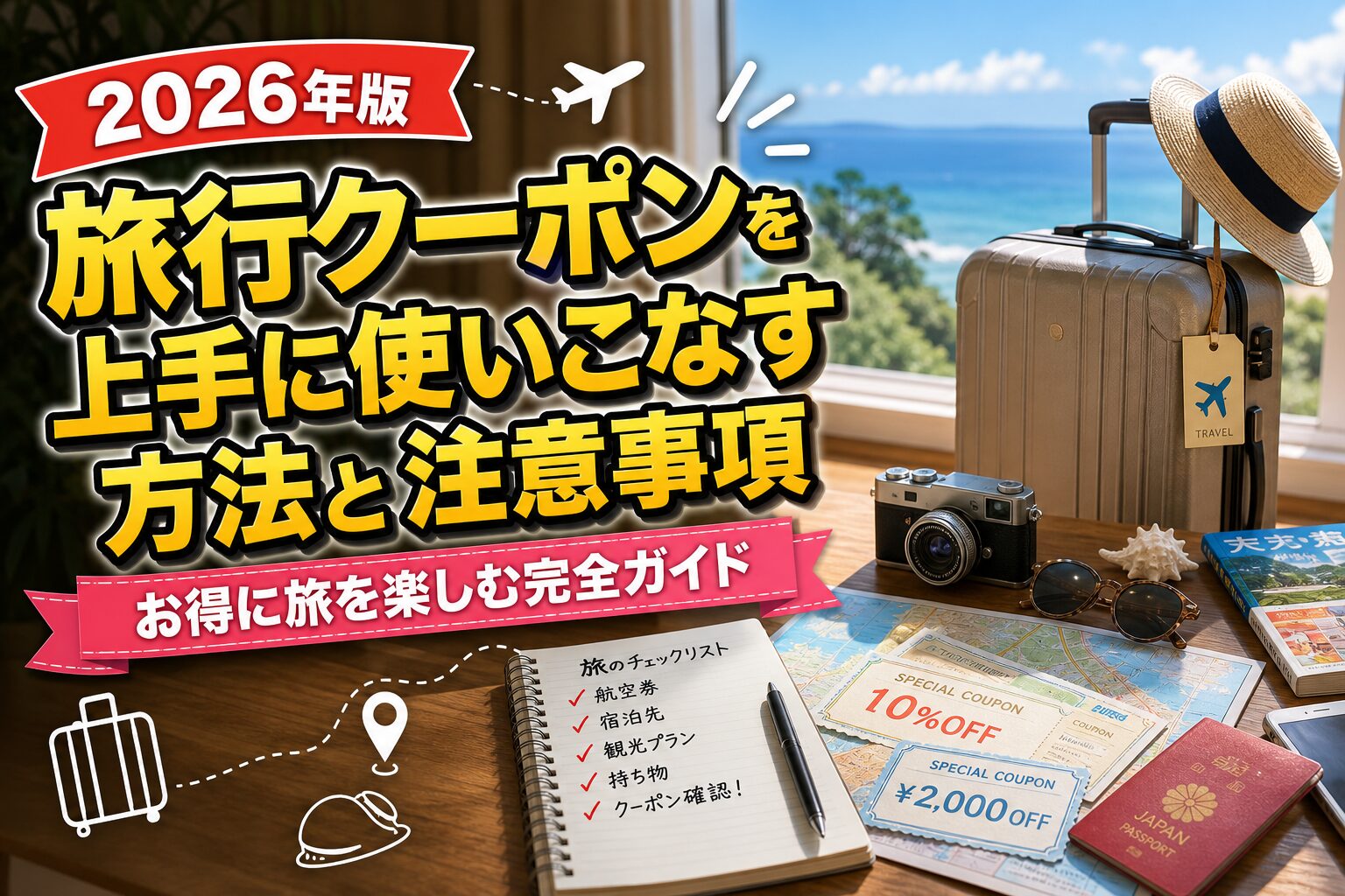 旅行クーポンを上手に使いこなす方法と注意事項のアイキャッチ画像