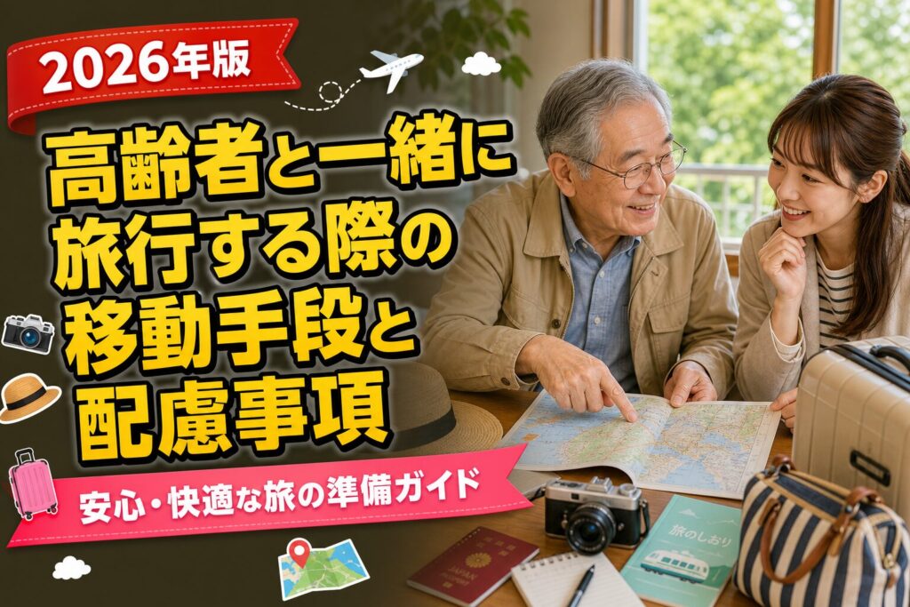 高齢者と一緒に旅行する際の移動手段と配慮事項のアイキャッチ画像