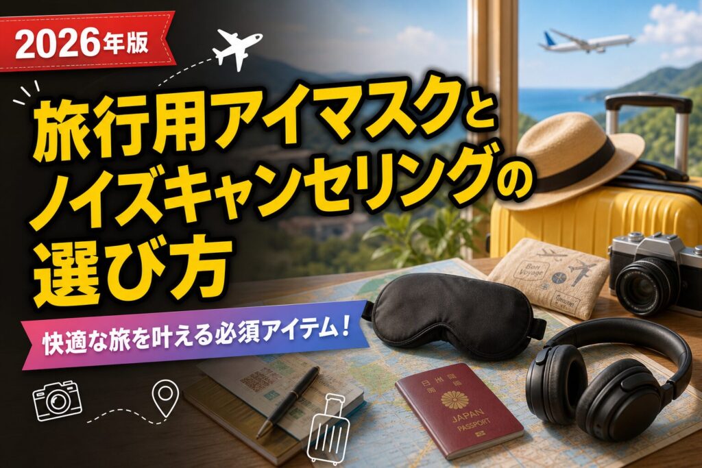 旅行用アイマスクとノイズキャンセリングの選び方のアイキャッチ画像