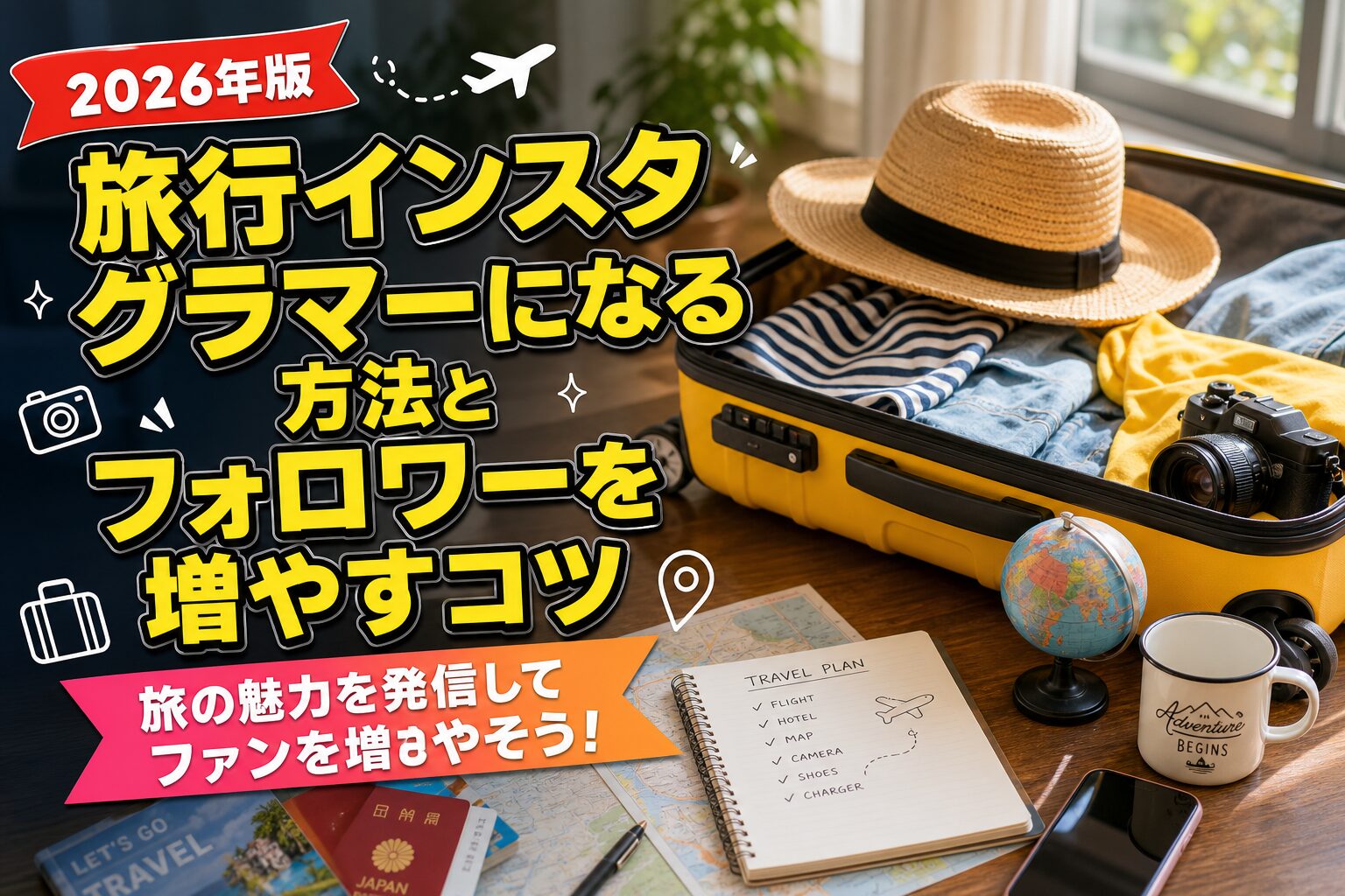 旅行インスタグラマーになる方法とフォロワーを増やすコツのアイキャッチ画像