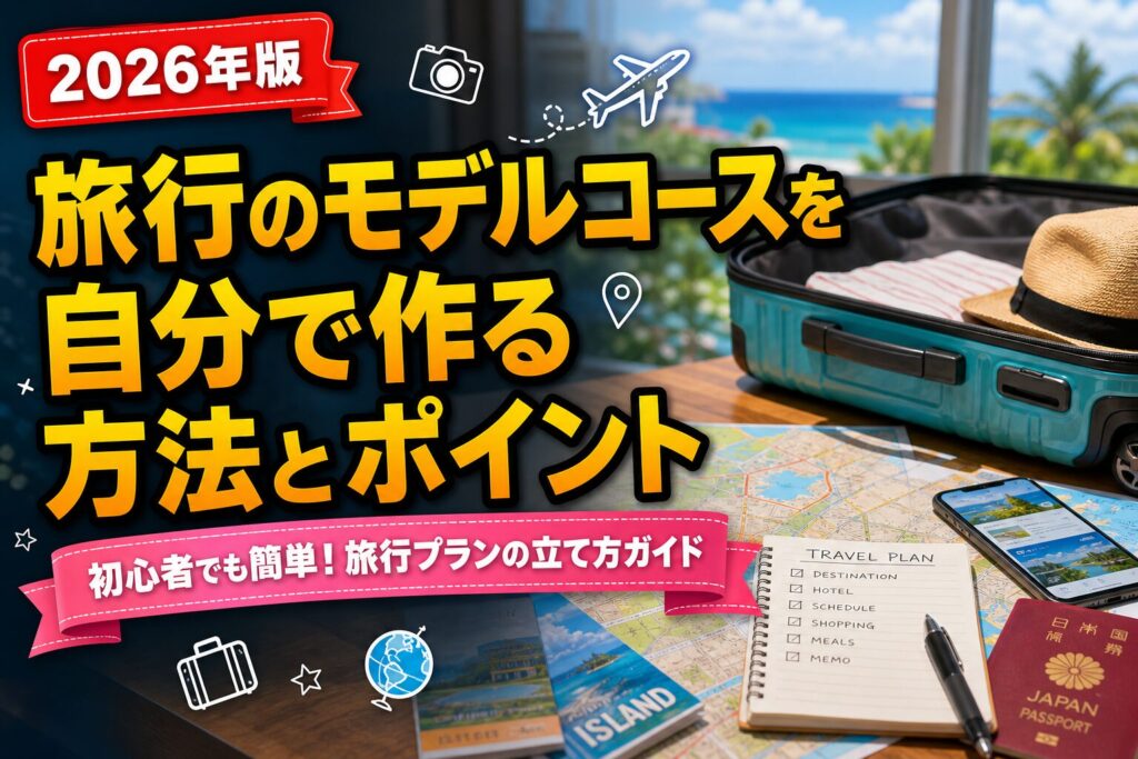 旅行のモデルコースを自分で作る方法とポイントのアイキャッチ画像