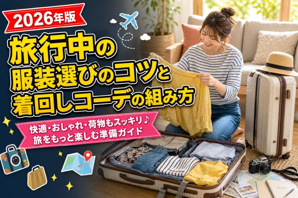 旅行中の服装選びのコツと着回しコーデの組み方のアイキャッチ画像
