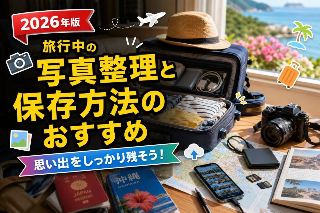 旅行中の写真整理と保存方法のおすすめのアイキャッチ画像