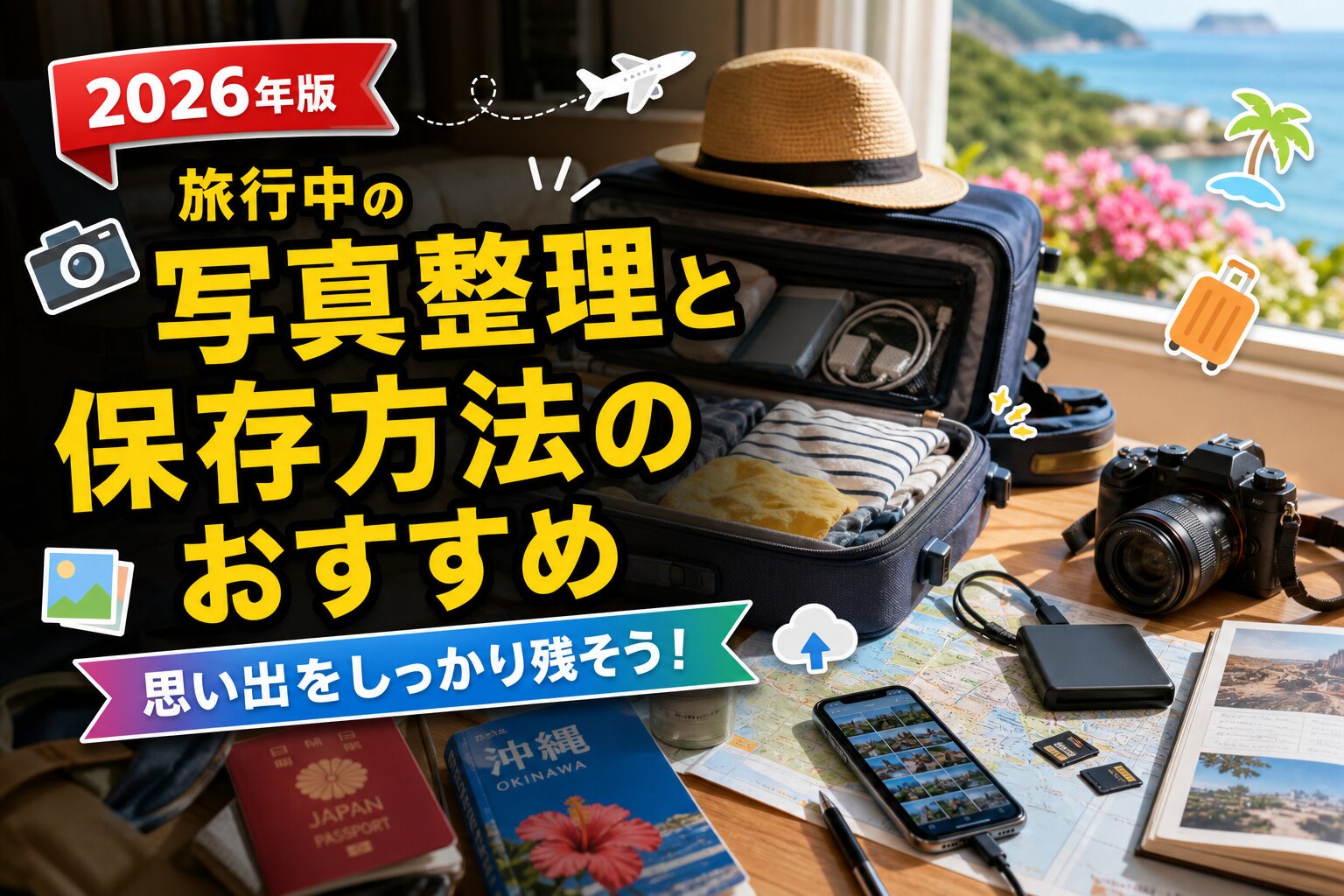 旅行中の写真整理と保存方法のおすすめのアイキャッチ画像