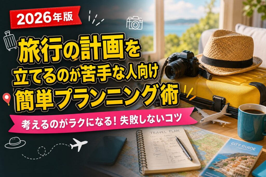 旅行の計画を立てるのが苦手な人向け簡単プランニング術のアイキャッチ画像