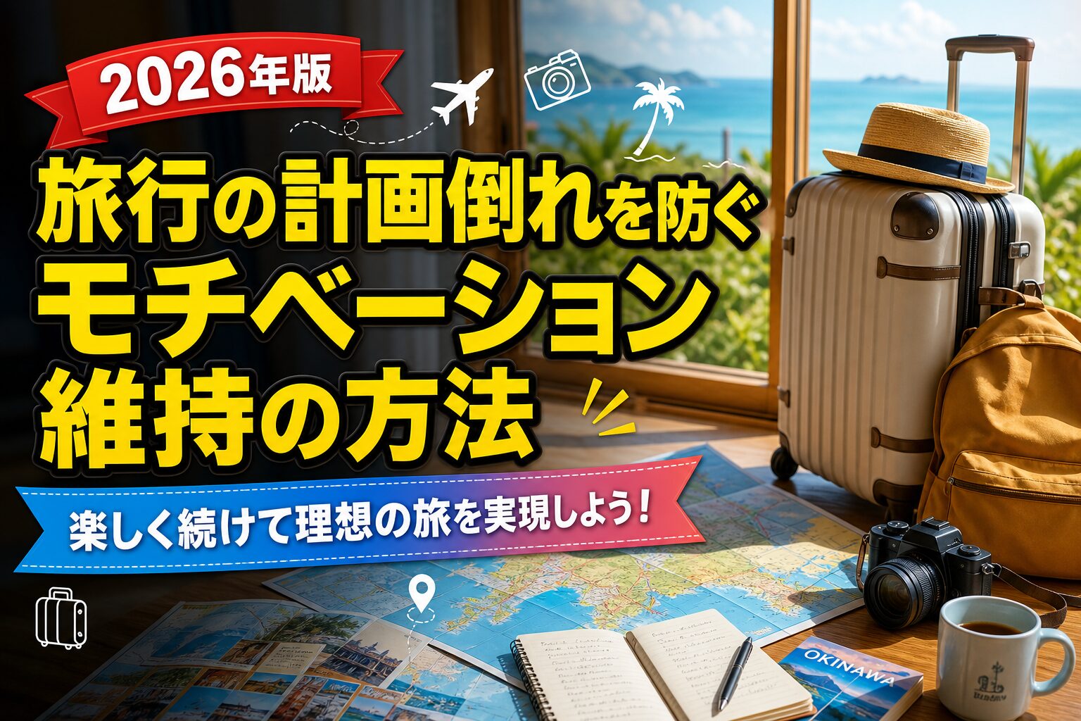 旅行の計画倒れを防ぐモチベーション維持の方法のアイキャッチ画像