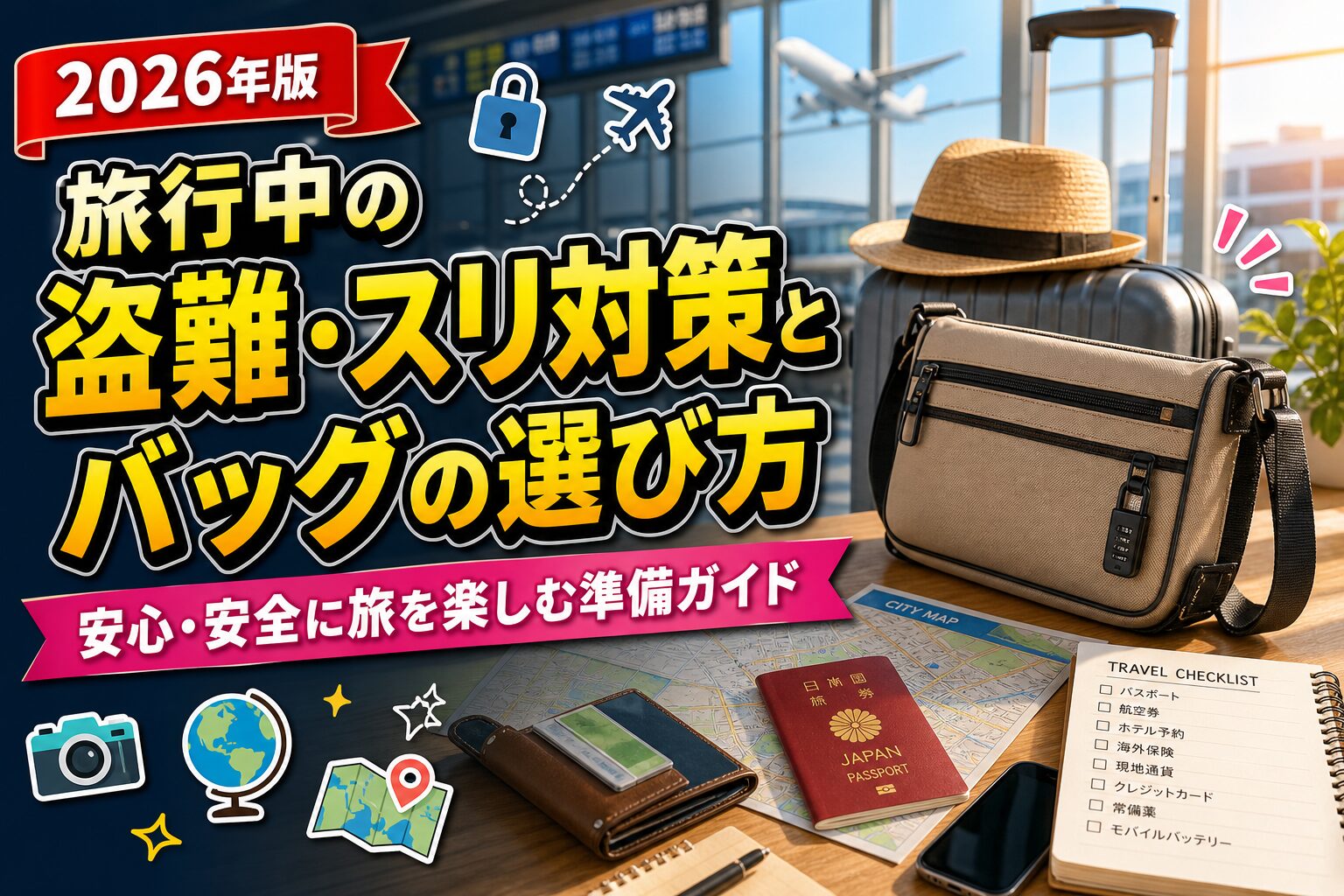 旅行中の盗難・スリ対策とバッグの選び方のアイキャッチ画像