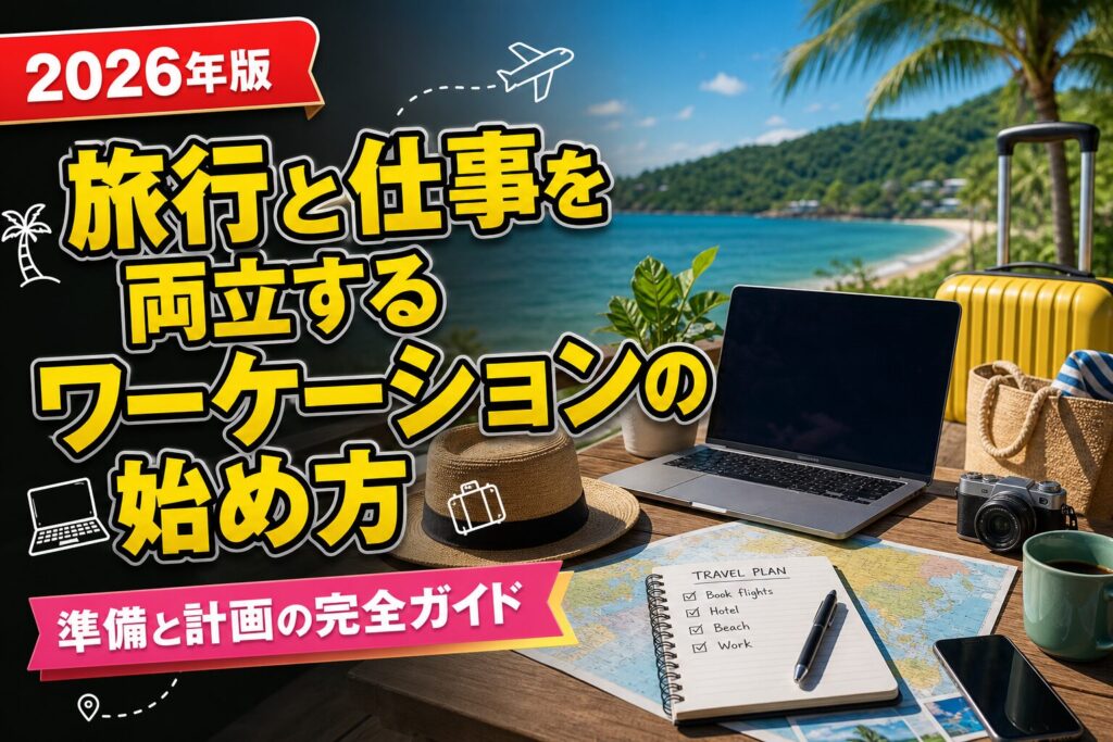 旅行と仕事を両立するワーケーションの始め方のアイキャッチ画像
