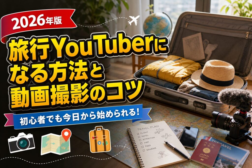 旅行YouTuberになる方法と動画撮影のコツのアイキャッチ画像
